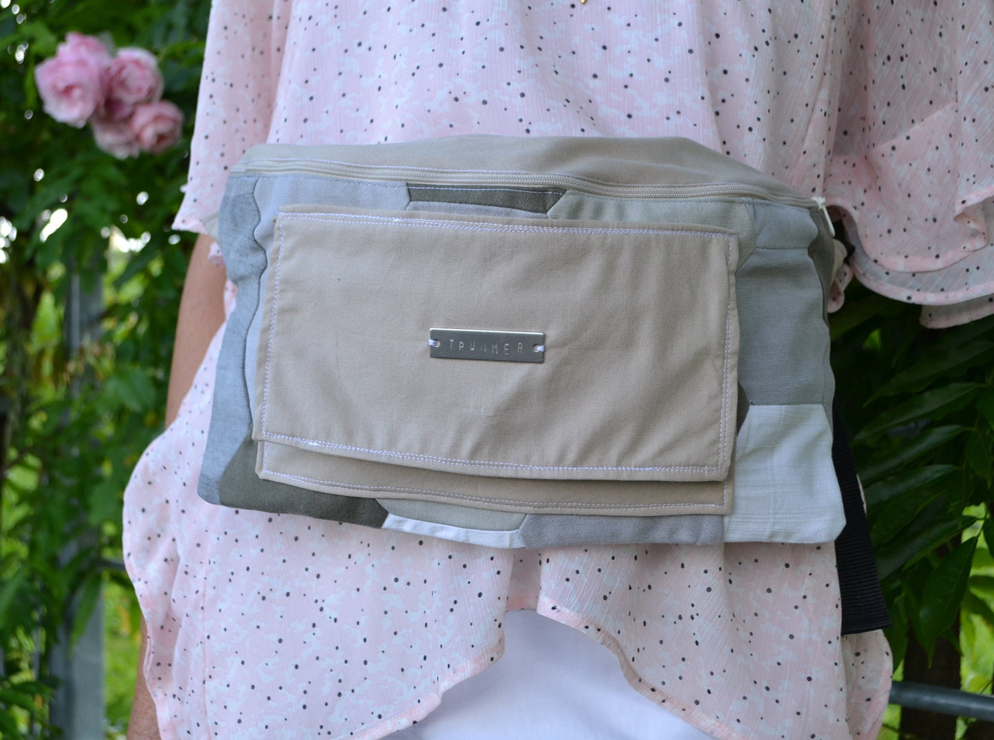 Bauchtasche "Bienenwaben grey-mixed"