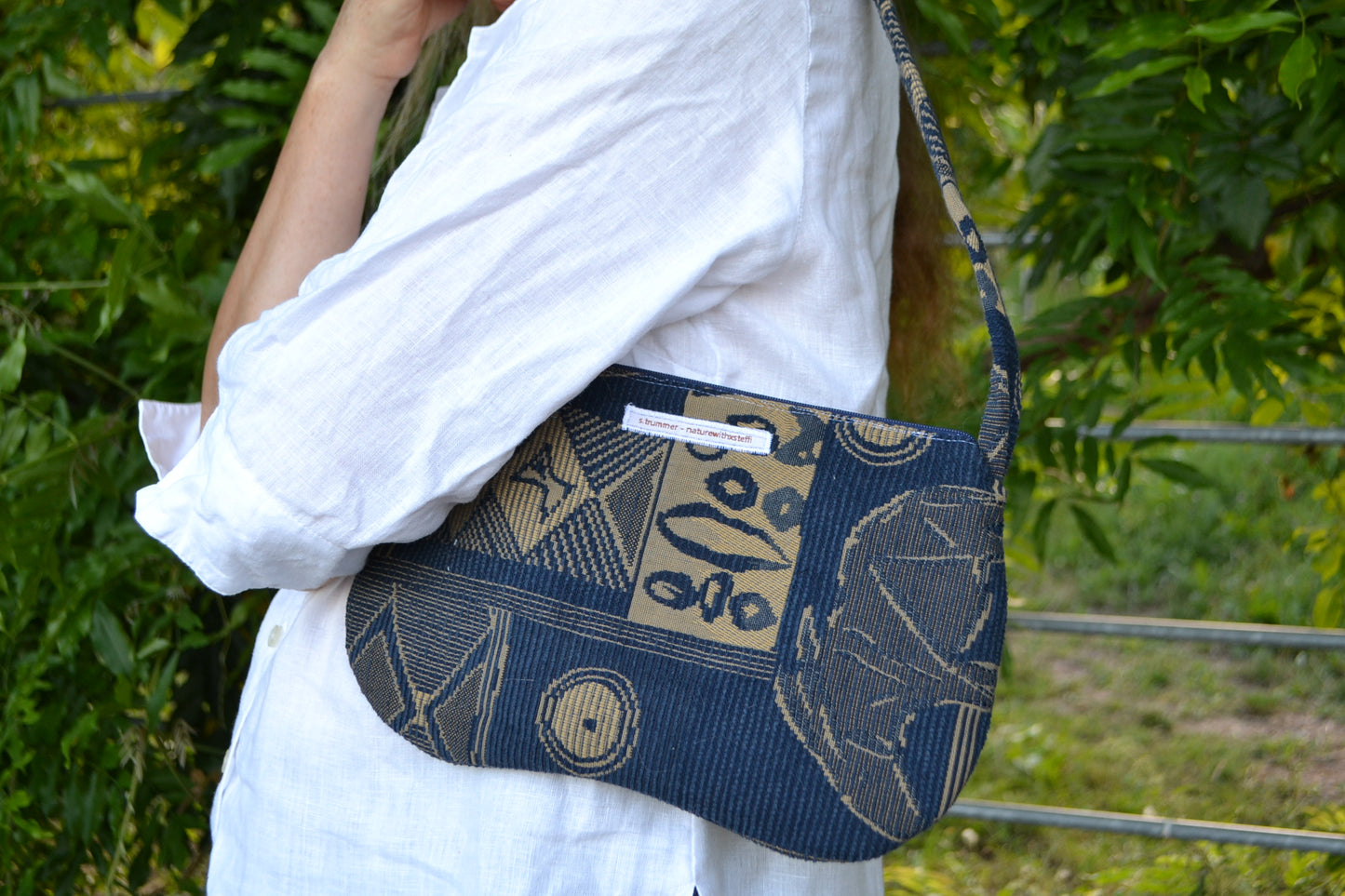 Handtasche "wave" in dunkelblau