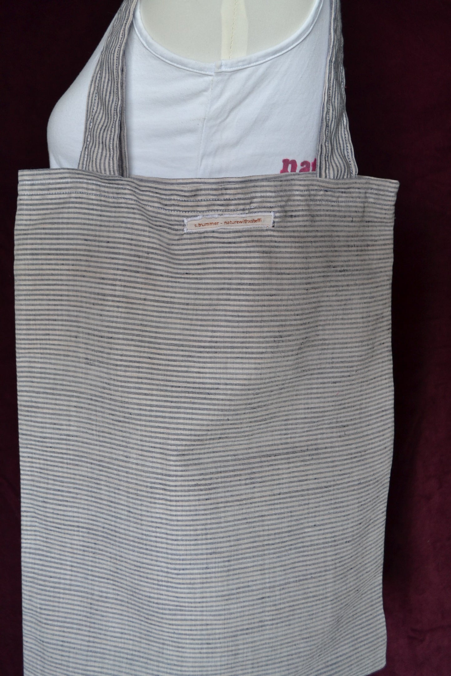 Tragetasche "stripe blue'n'white"