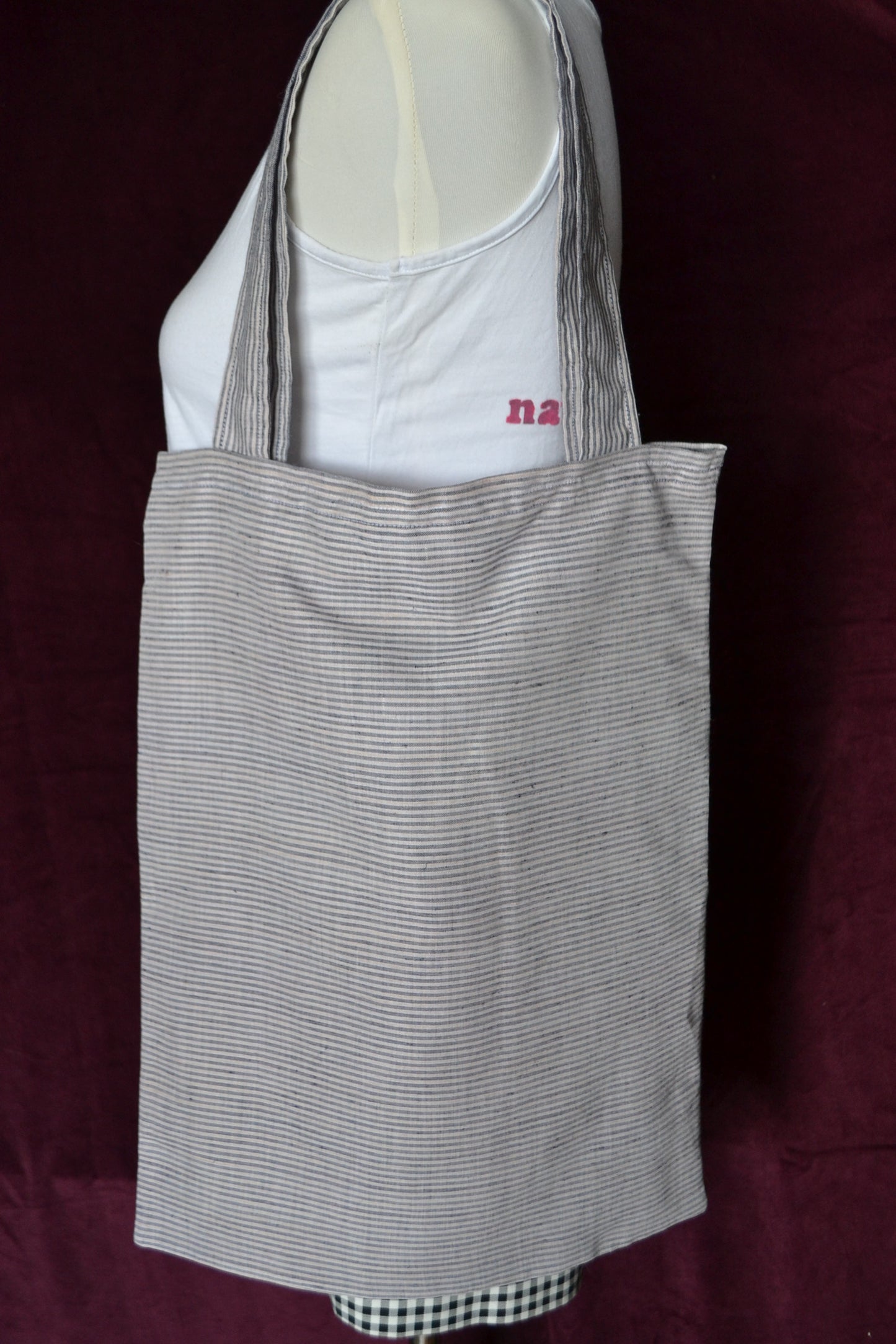 Tragetasche "stripe blue'n'white"