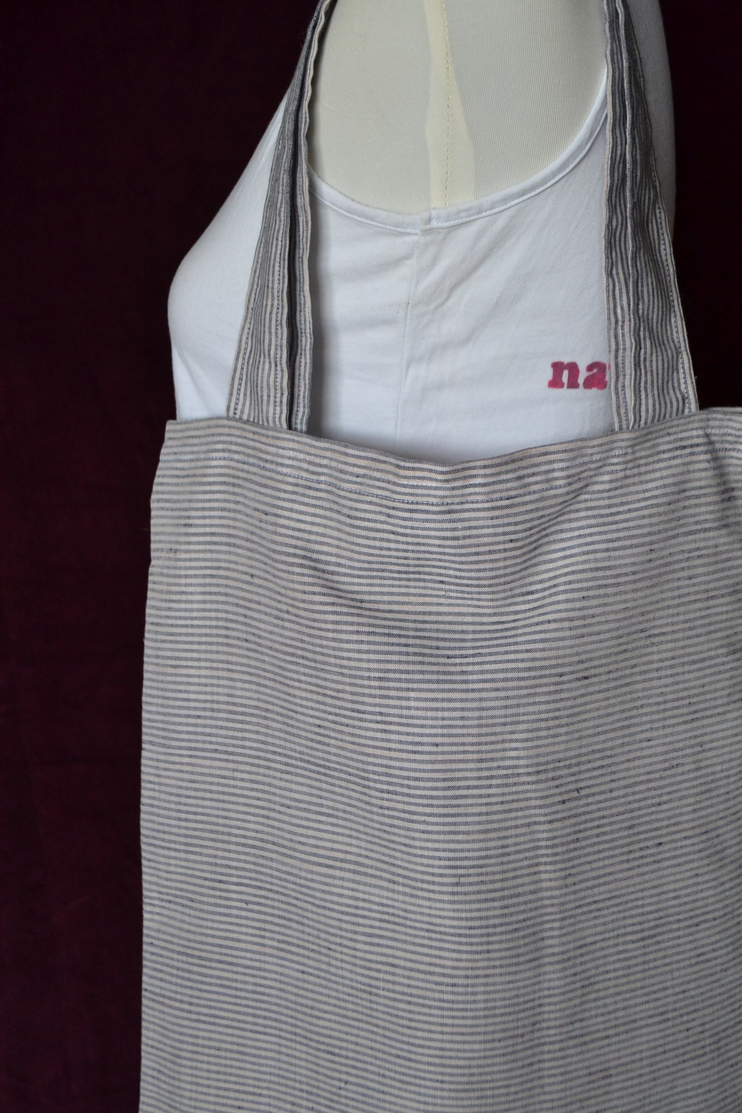 Tragetasche "stripe blue'n'white"