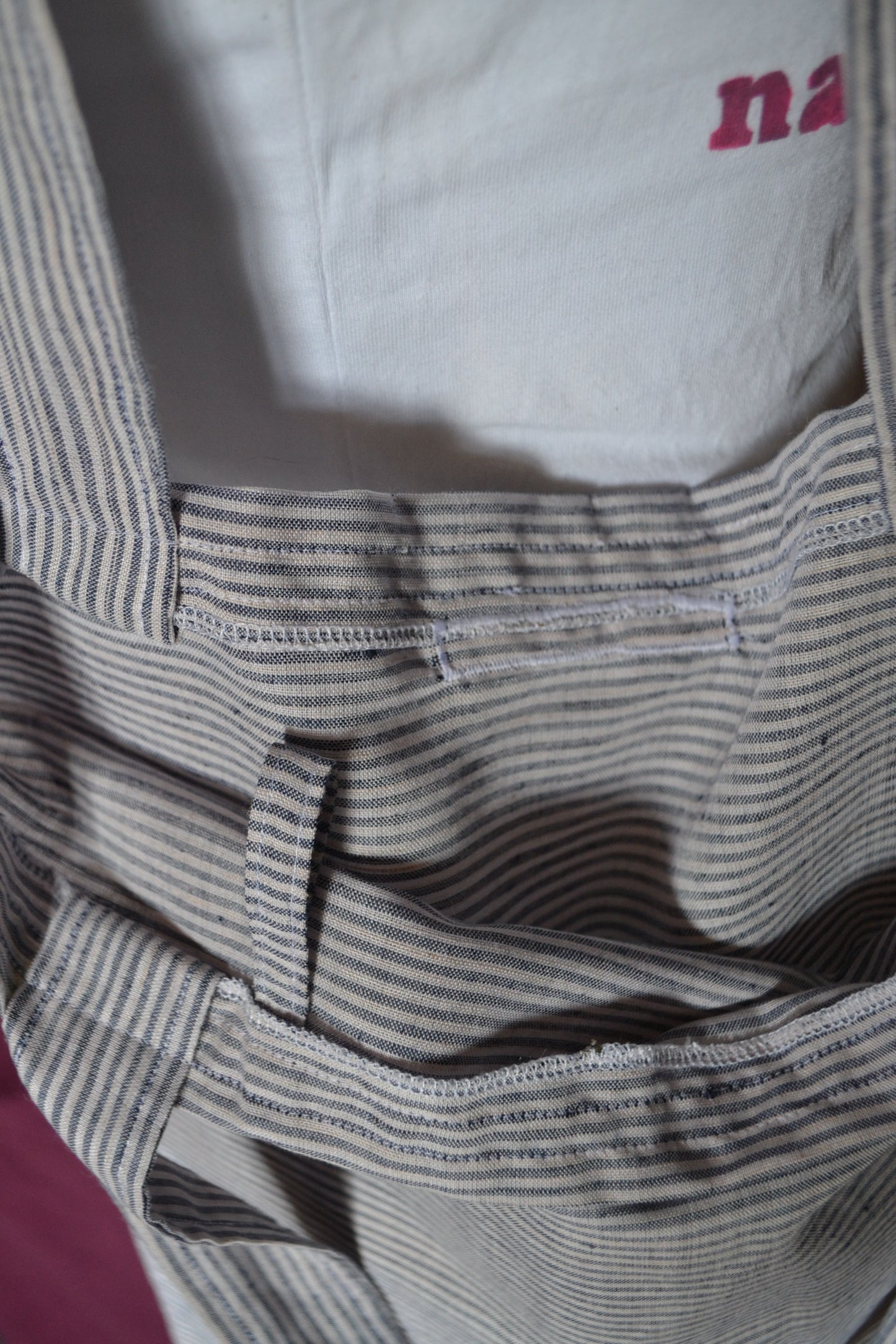 Tragetasche "stripe blue'n'white"