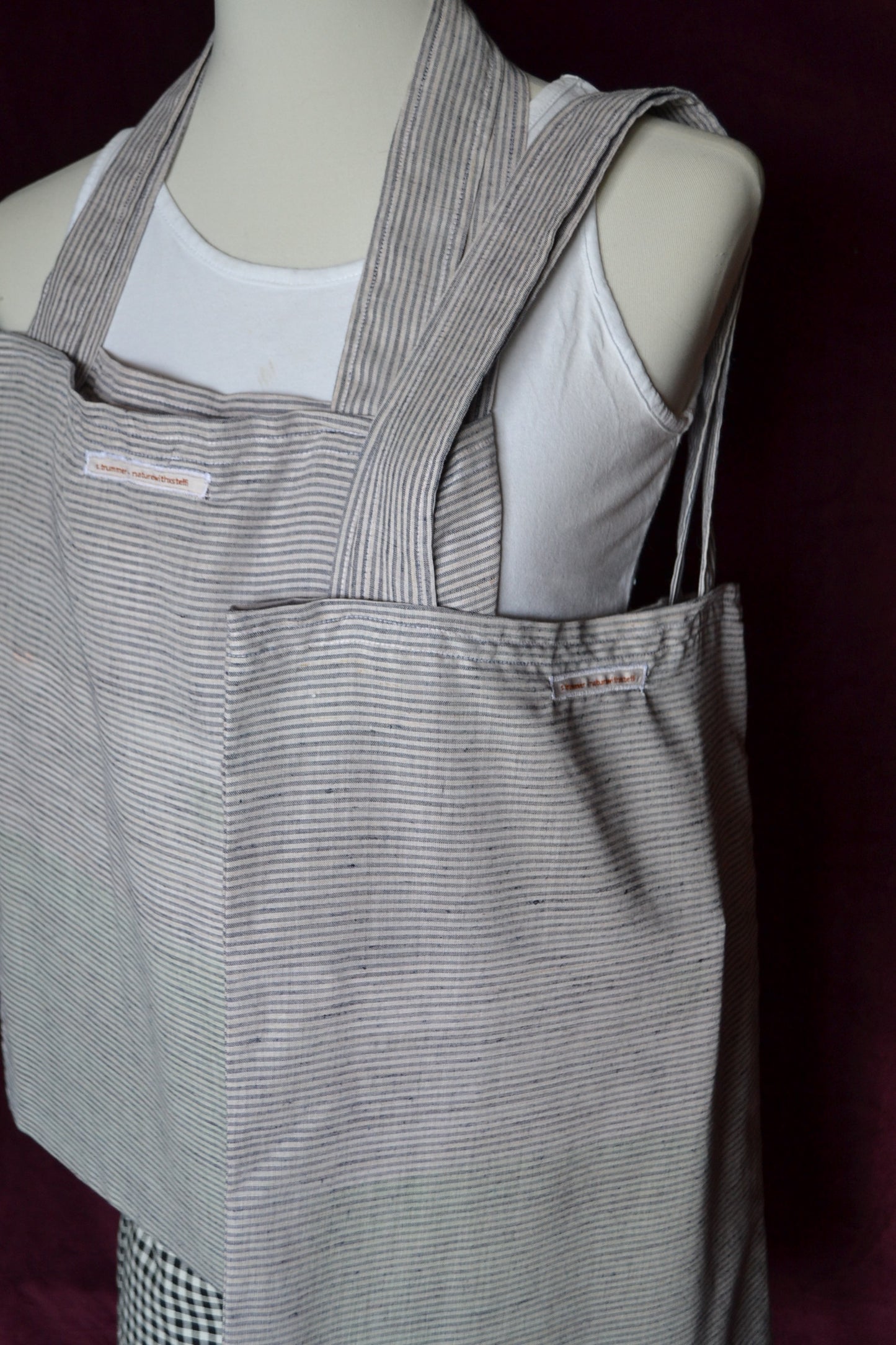 Tragetasche "stripe blue'n'white"