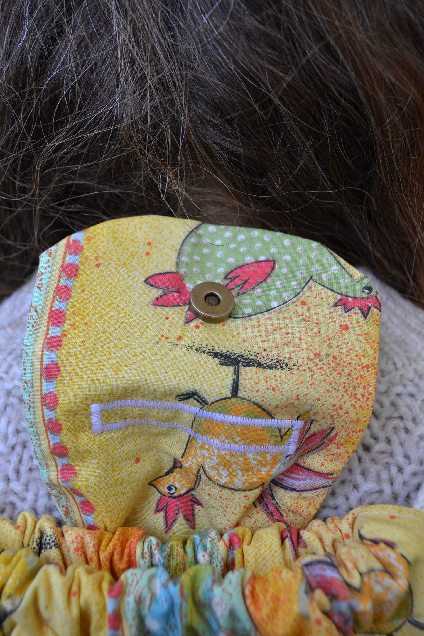 Mini Rucksack gelb mit Hünchen