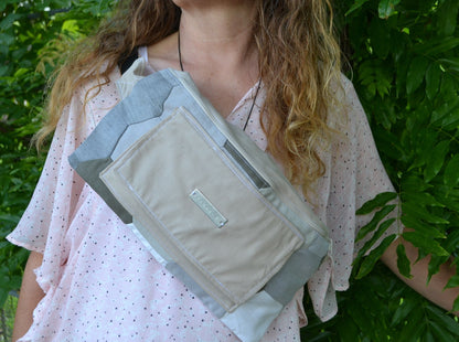 Bauchtasche "Bienenwaben grey-mixed"