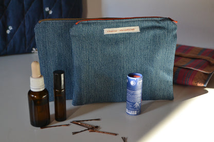 Reißverschlusstascherl in Jeans