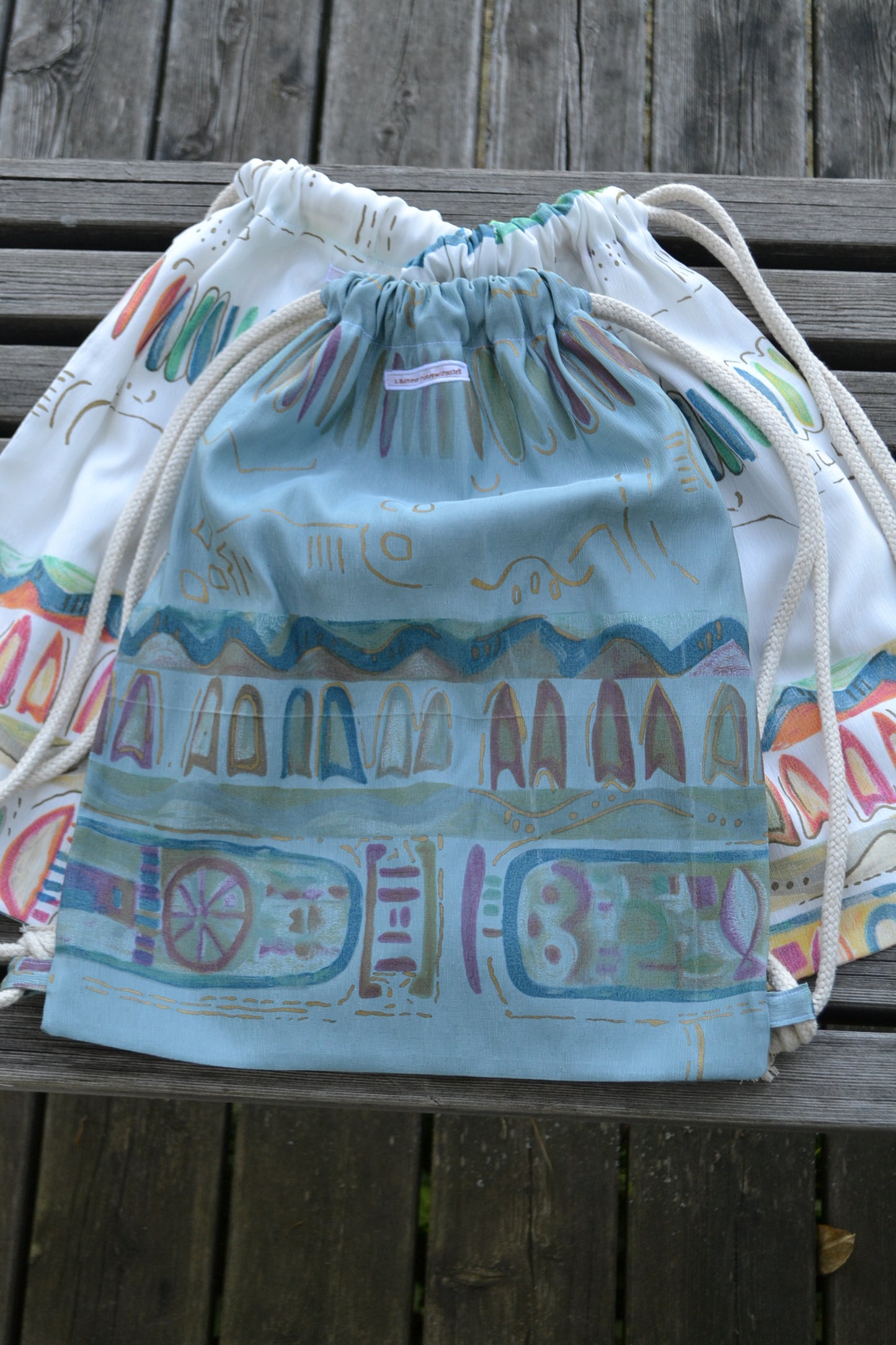 Beutelrucksack blue art