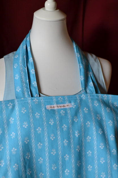 luxuriöse kleine Tragetasche "Trachtenmuster blau"