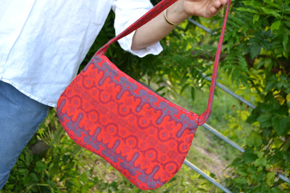 Handtasche "wave" in rot