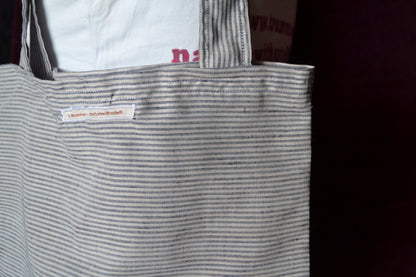 Tragetasche "stripe blue'n'white"
