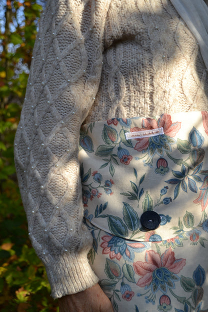 Umhängetasche Modell "Love" - rosaroter&blauer Vogel