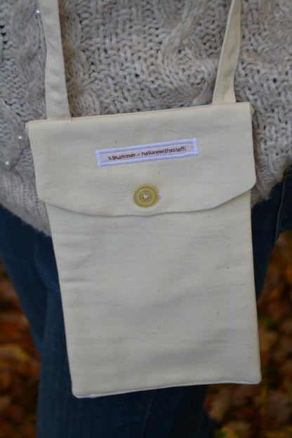 Handytasche weiß-beige in Jeans